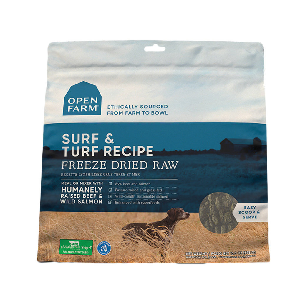 View larger image of Open Farm, Surf & Turf Freeze Dried Raw Dog Food