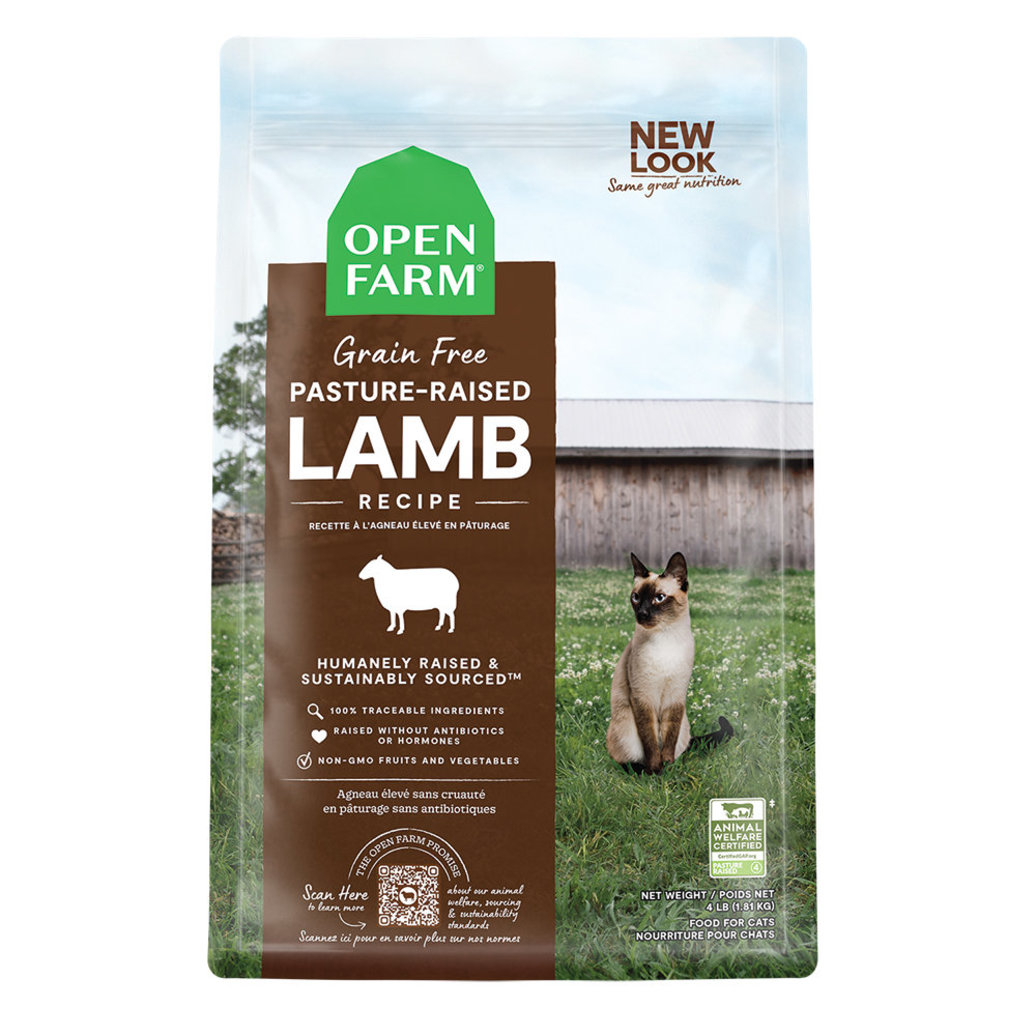View larger image of Open Farm, Pasture-Raised Lamb Adult Cat Dry Food