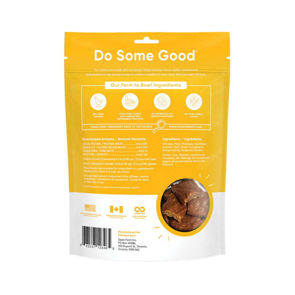 View larger image of Open Farm, Treat - Dehydrated Chicken - 128 g - Dog Treat