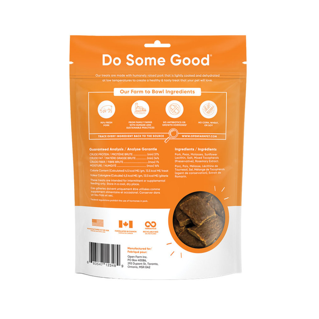View larger image of Open Farm, Treat - Dehydrated Pork - 128 g - Dog Treat
