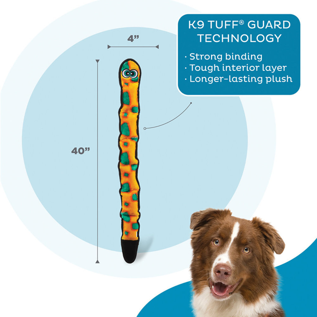 View larger image of Outward Hound, Invincibles Snake - Orange - X-Large