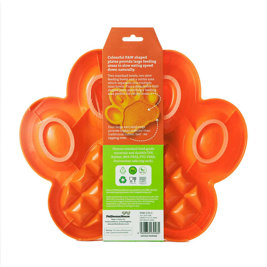 View larger image of 2-in1 Slow Feeder & Lick Pad - Orange