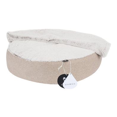 Covered Pet Bed - Beige - 22"x22.5"
