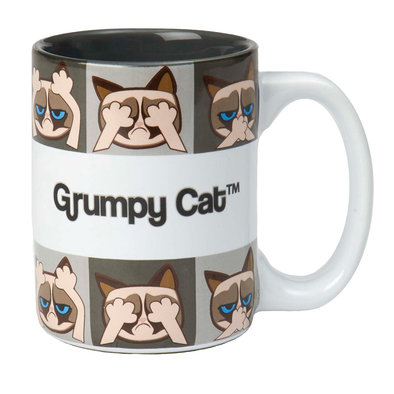 Grumpy Cat Mug - Grey - 24 oz