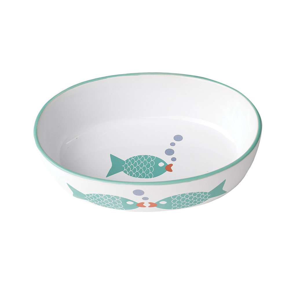 View larger image of Bubble Fish Oval Bowl - Turquoise Shimmer - 2 cup