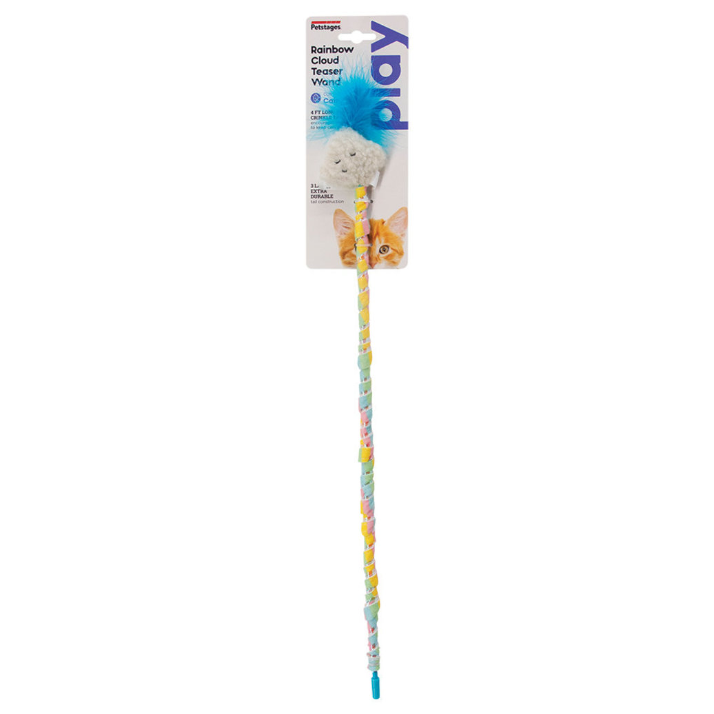 View larger image of PetStages, Rainbow Cloud Teaser Wand - Assorted