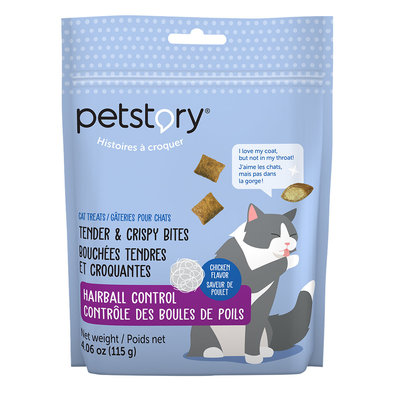 Petstory, Tender and Crispy Bites - Hairball Control - 115 g