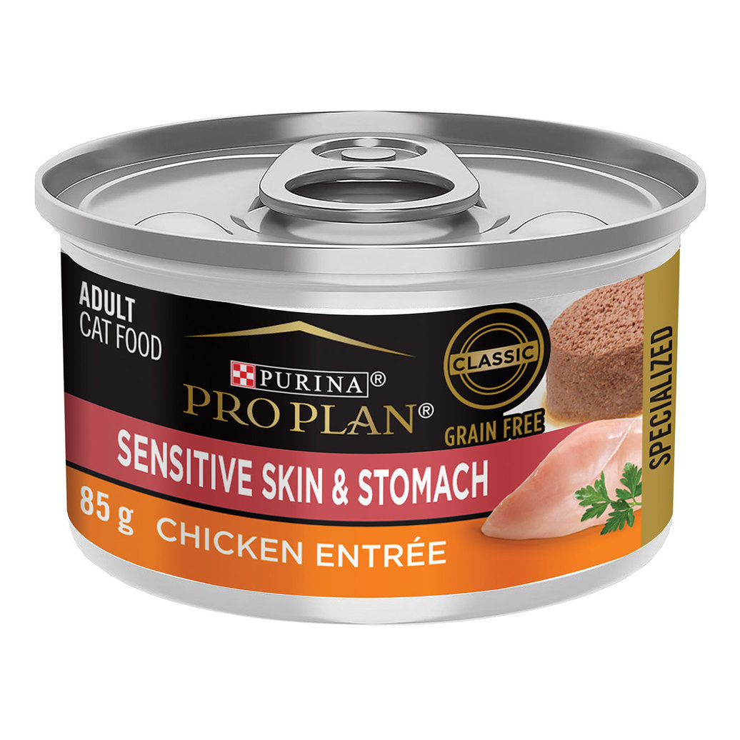 View larger image of Pro Plan, Adult Cat Sensitive Skin & Stomach Grain-Free - Chicken Entrée - 85 g - Wet Cat Food