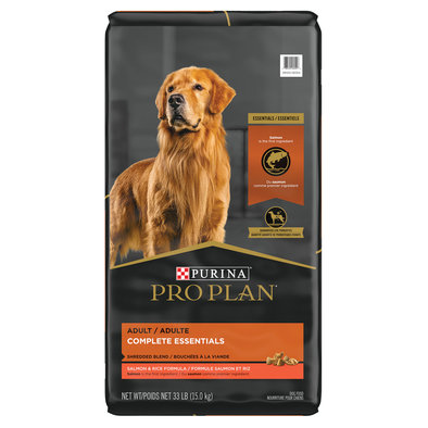Purina Pro Plan Complete Essentials Shredded Blend Adult, Salmon & Rice Dry Dog Food 15kg