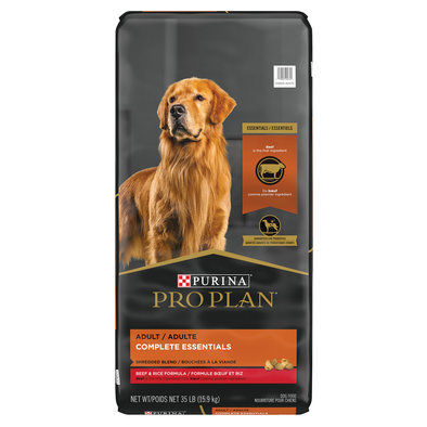 Purina Pro Plan Complete Essentials Adult, Shredded Blend, Beef & Rice Dry Dog Food 15.9kg