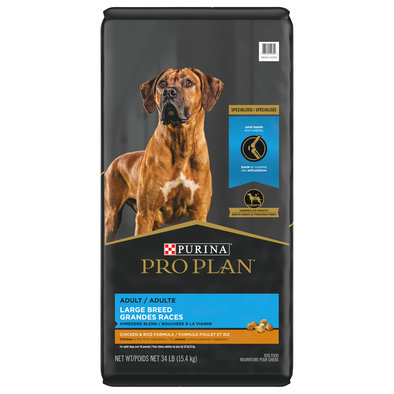 Purina Pro Plan Specialized Large Breed Shredded Blend Adult, Chicken & Rice Dry Dog Food 15.4kg