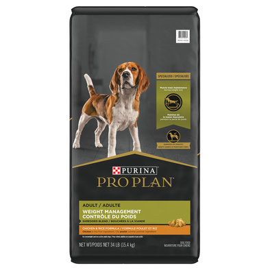 Pro Plan, Adult Specialized Weight Management Shredded Blend - Chicken & Rice - 15.4 kg - Dry Dog Fo