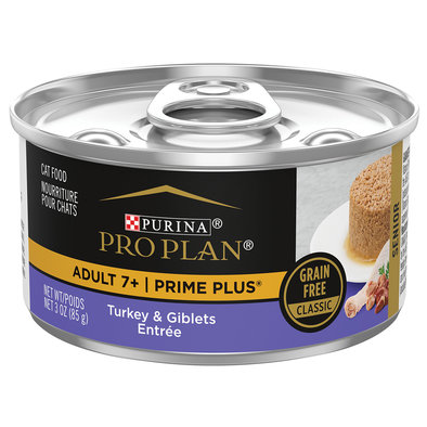 Purina Pro Plan Prime Plus Adult 7+ Turkey & Giblets Entrée Wet Cat Food 85g