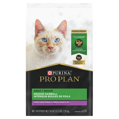 Pro Plan, Specialized Indoor Hairball - Turkey & Rice - 1.59 kg - Dry Cat Food
