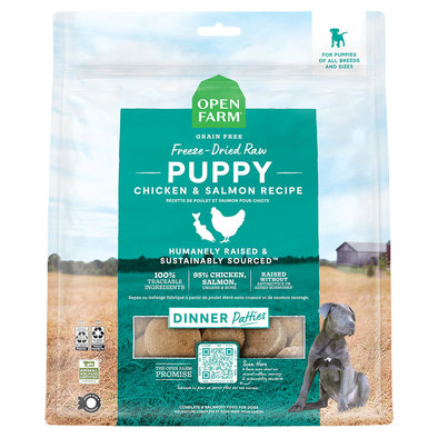 Puppy - Freeze-Dried Patties - Chicken & Salmon Recipe - 298 g - Freeze-Dried Dog Food