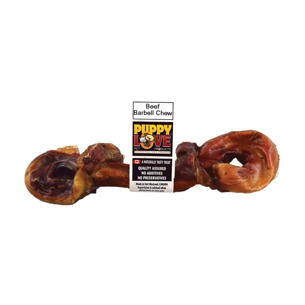 View larger image of Puppy Love, Beef Barbell Chew - 6"