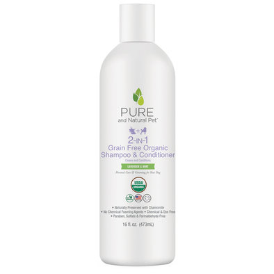 Pure and Natural Pet, 2-IN-1 Grain Free Organic Shampoo and Conditioner - 16 oz