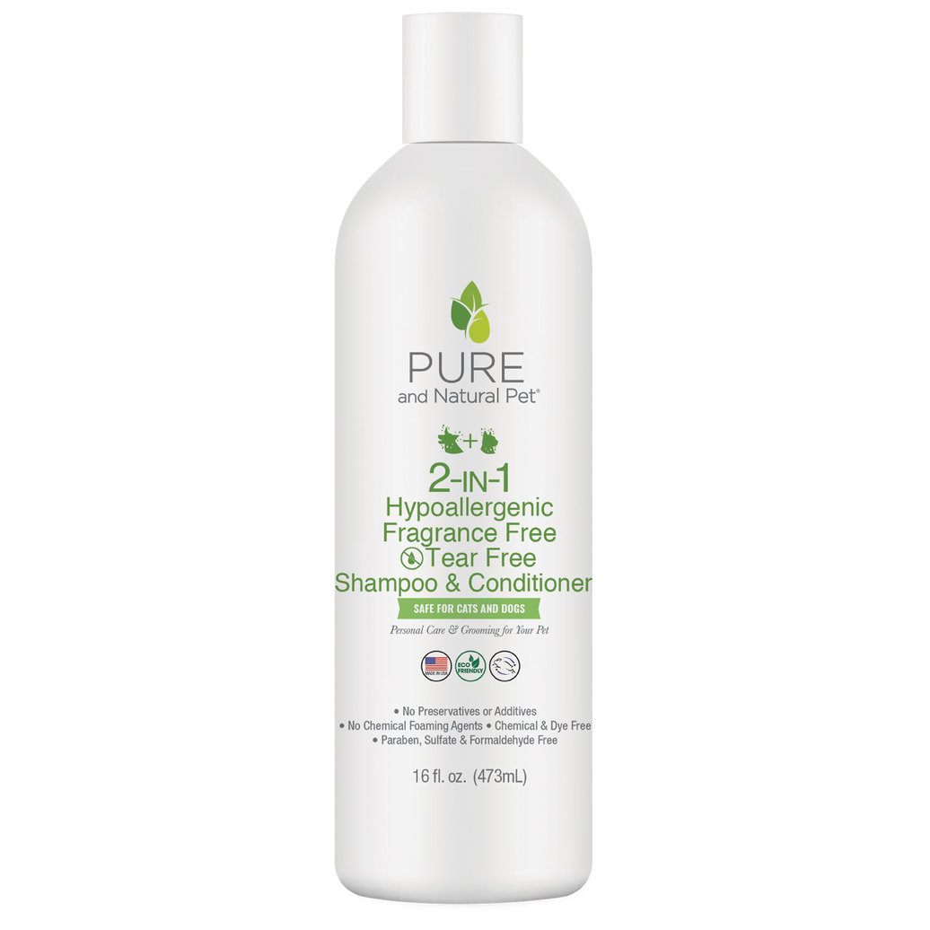 View larger image of Pure and Natural Pet, 2-IN-1 Hypoallergenic Fragrance Free Tear Free Pet Shampoo & Conditioner - 16 