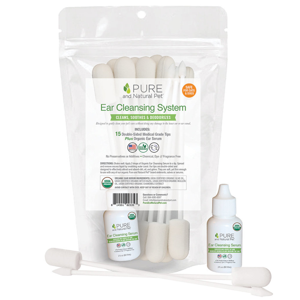 View larger image of Pure and Natural Pet, Ear Cleansing System with
15 Double-Sided Reusable Tips and 2 oz. Ear Cleansi