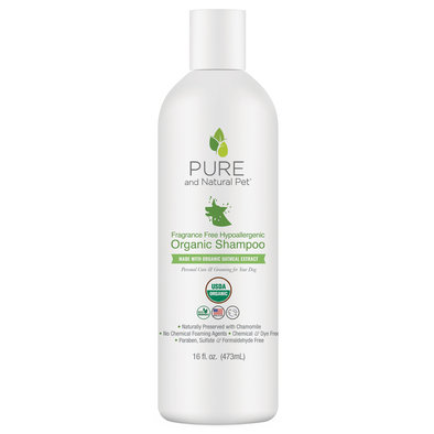 Pure and Natural Pet, Fragrance Free Hypoallergenic Organic Shampoo - 16 oz