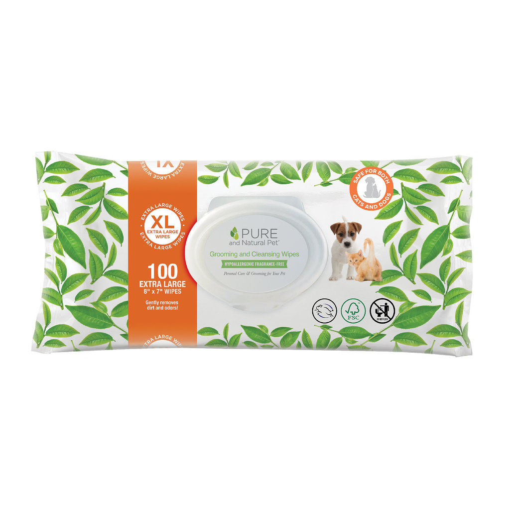 View larger image of Pure and Natural Pet, Multi-Pet Grooming and Cleansing Wipes - Unscented - 100 ct