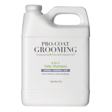 Pure and Natural Pet, Pro-Coat, 4 in 1 Daily Shampoo - Lavender, Chamomile & Aloe - 1 Gallon