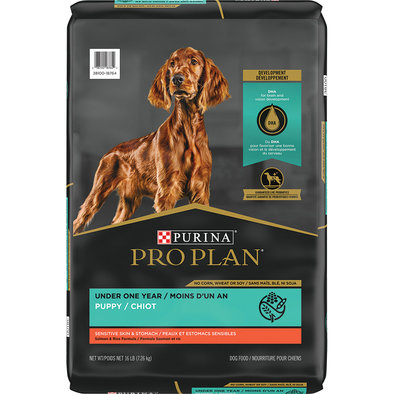 Purina Pro Plan Sensitive Skin & Stomach Puppy  with Probiotics, Salmon & Rice, Dry Dog Food Formula