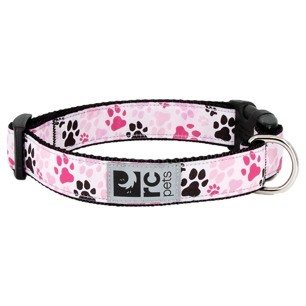 View larger image of Clip Collar - Pitter Patter Pink - 3/8" Width - Small