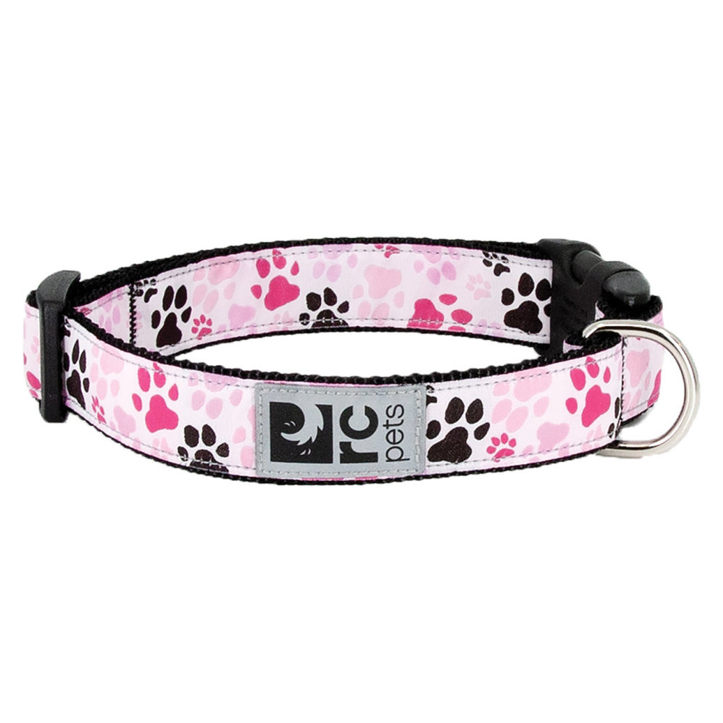 View larger image of Clip Collar - Pitter Patter Pink - 5/8" Width - X-Small