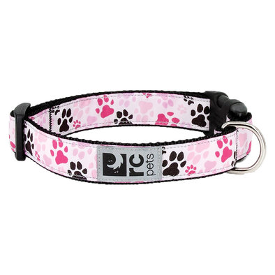 Clip Collar - Pitter Patter Pink - 5/8" Width - X-Small