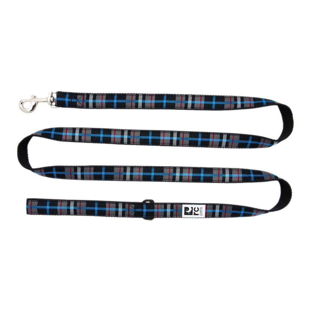 View larger image of Leash - Black Twill Plaid - 1" x 6'