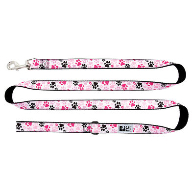 Leash - Pitter Patter Pink - 1" Width - 6'