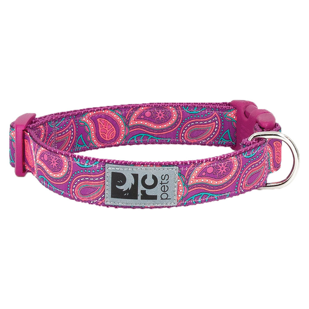 View larger image of Clip Collar - Bright Paisley - 5/8" Width
