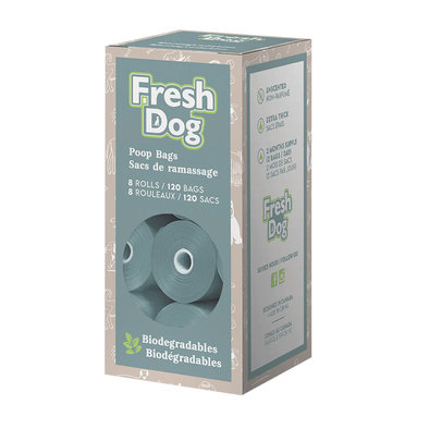 Fresh Dog, Poop Bags - Gray - Biodegradable