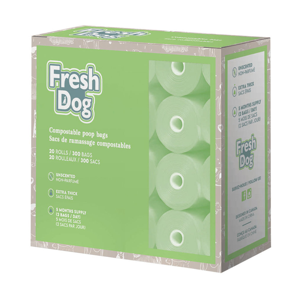 View larger image of Fresh Dog, Poop Bags - Green - Compostable
