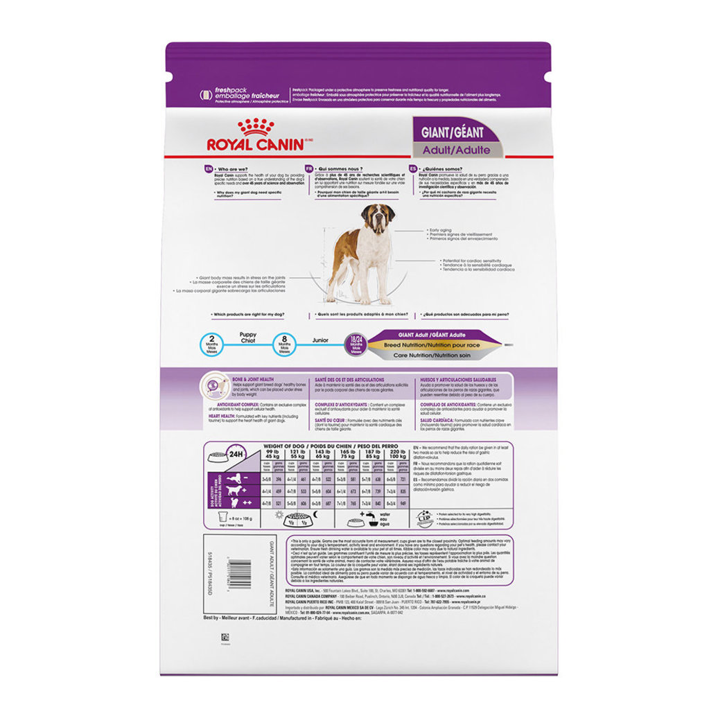 View larger image of Size Health Nutrition Giant Adult Dry Dog Food