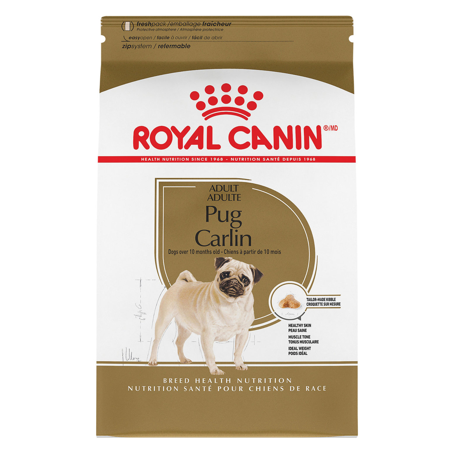 Royal canin pug outlet adult dry dog food