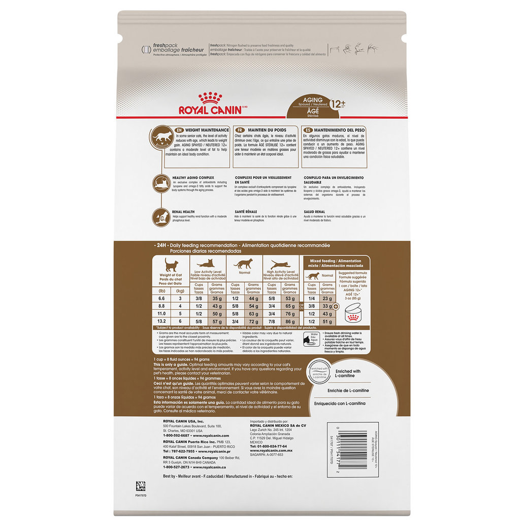View larger image of Royal Canin, Feline Health Nutrition Aging Spayed / Neutered 12+ Dry Adult - Dry Cat Food