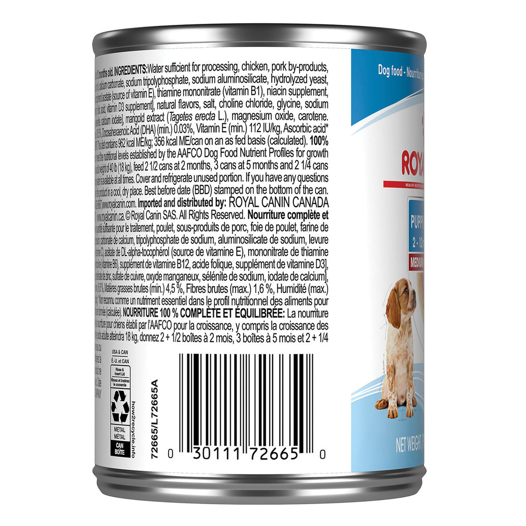 View larger image of Royal Canin, Size Health Nutrition Medium Puppy Chunks in Gravy 12/13oz - Wet Dog Food