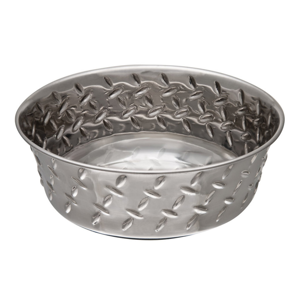 View larger image of Ruff-N-Tuff, Diamond Plate Bowl With Non-Skid Bottom