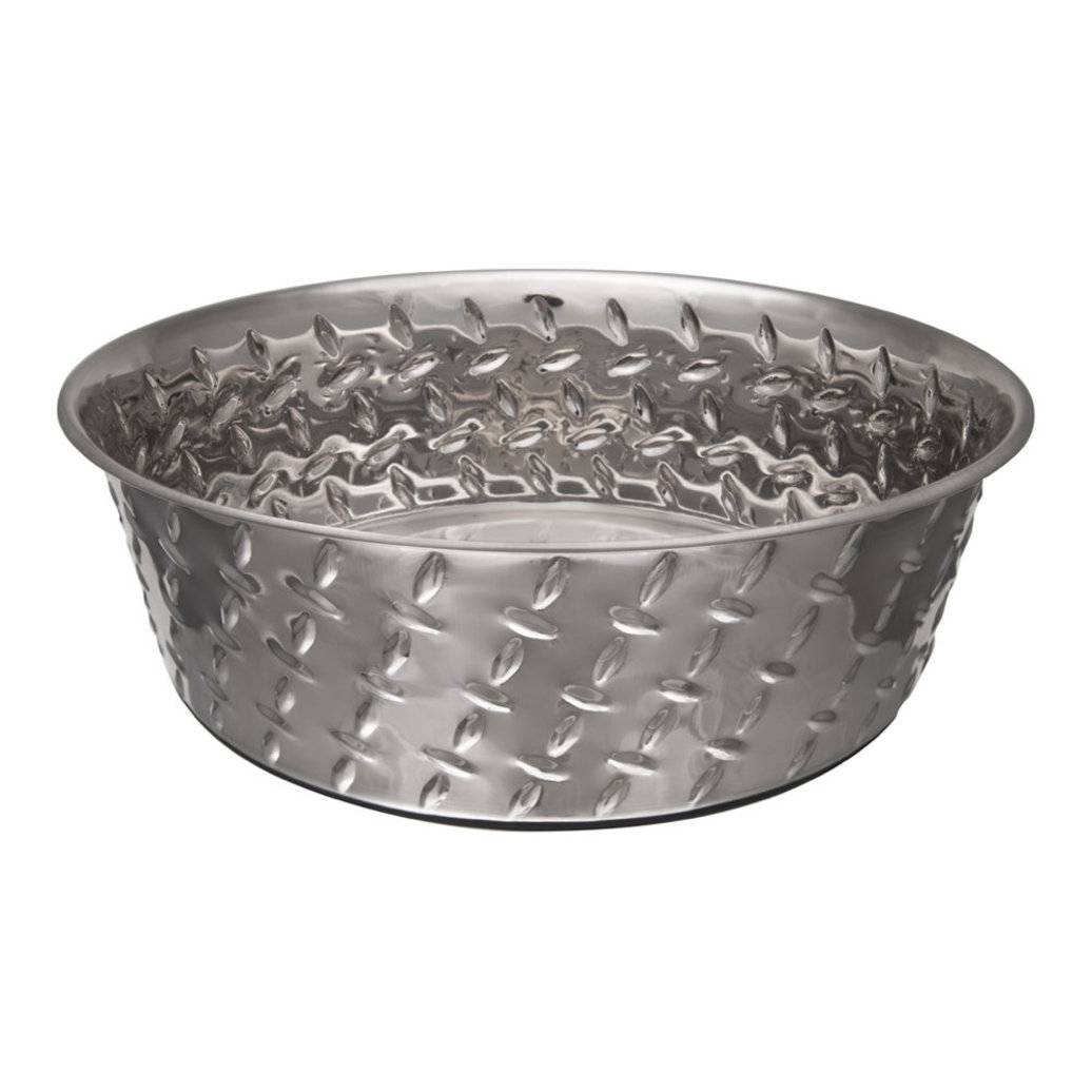 View larger image of Ruff-N-Tuff, Diamond Plate Bowl With Non-Skid Bottom