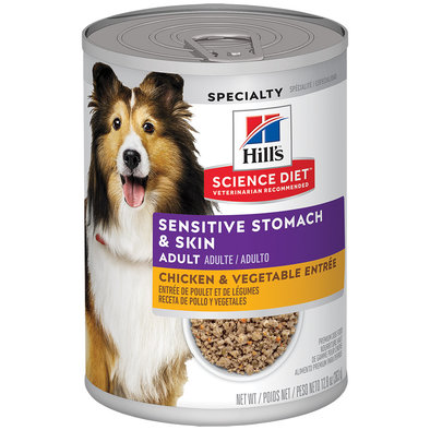 Adult Sensitive Stomach & Skin Chicken & Vegetable Entrée Canned Dog Food, 363 g