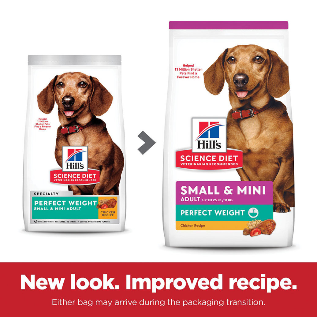 View larger image of Science Diet, Adult Perfect Weight Small & Mini Chicken Recipe Dry Dog Food for healthy weight management