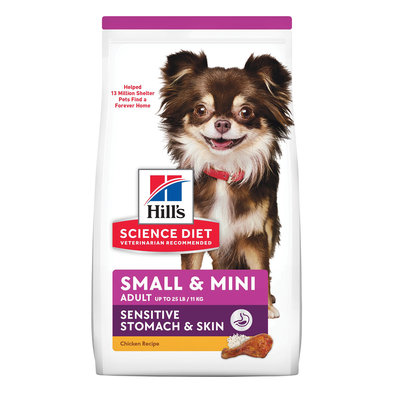 Science Diet, Adult Sensitive Stomach & Skin Small & Mini Chicken Recipe Dry Dog Food