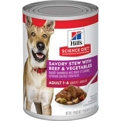 Adult Savory Stew with Beef & Vegetables Canned Dog Food, 363 g