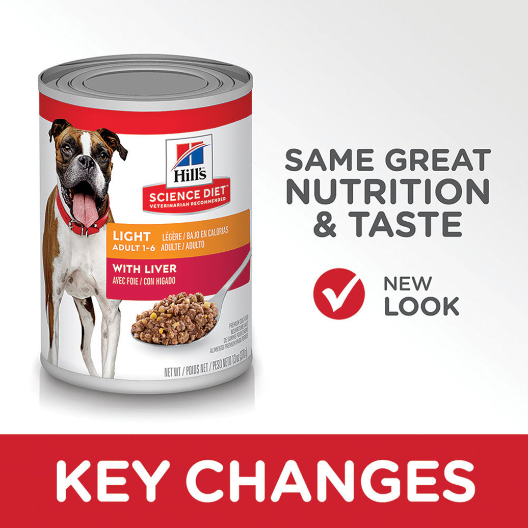 View larger image of Science Diet, Adult Light with Liver Canned Dog Food for healthy weight and weight management