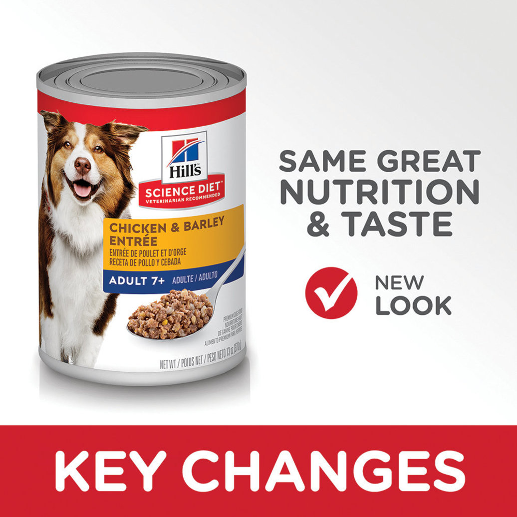 View larger image of Adult 7+ Chicken & Barley Canned Dog Food, 370 g