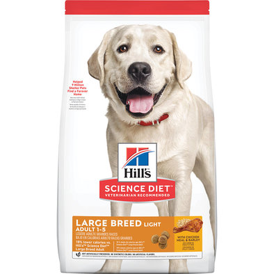 Adult Light Large Breed Chicken Meal & Barley Dry Dog Food for healthy weight