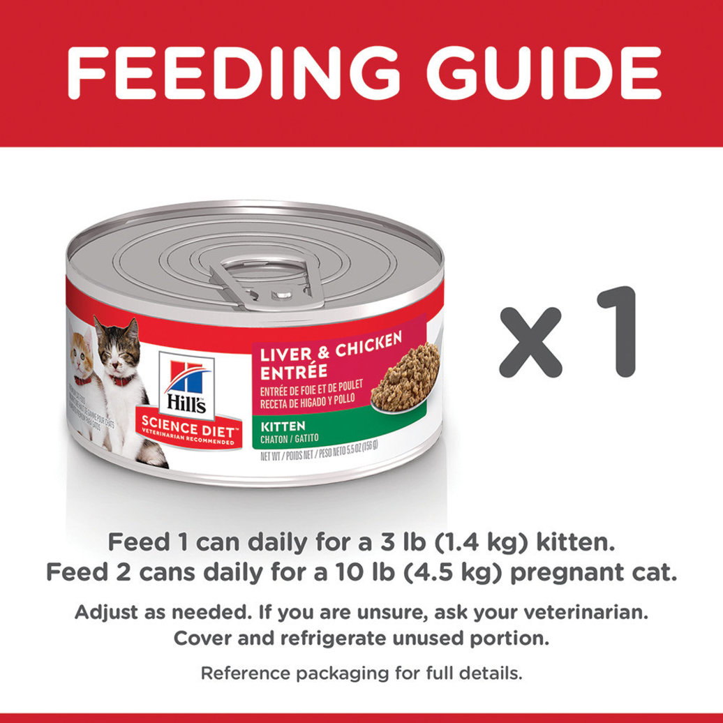 View larger image of Kitten Liver & Chicken Canned Cat Food, 156g