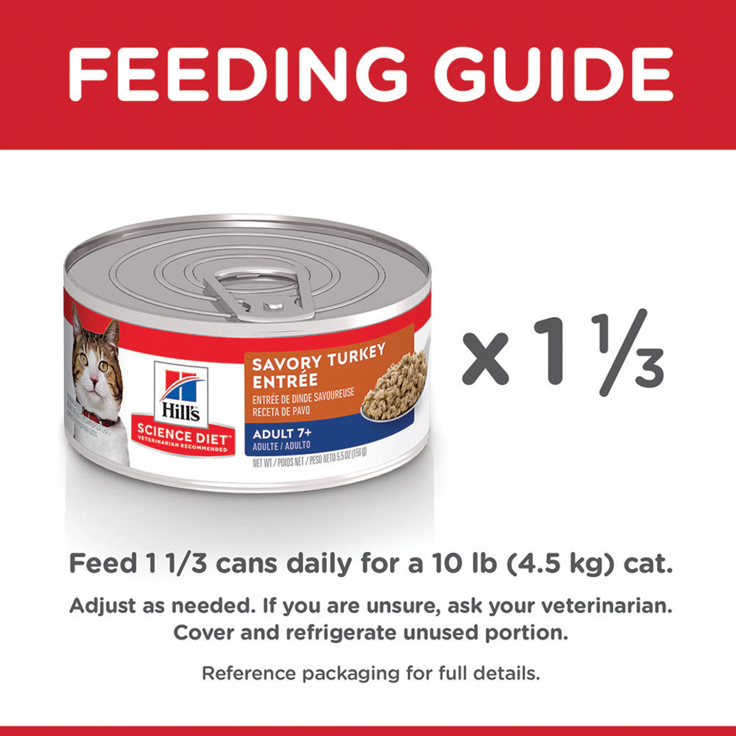 View larger image of Adult 7+ Savory Turkey Canned Cat Food, 156 g